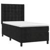3132893 vidaXL Lit à sommier tapissier avec matelas Noir 90x190 cm Velours
