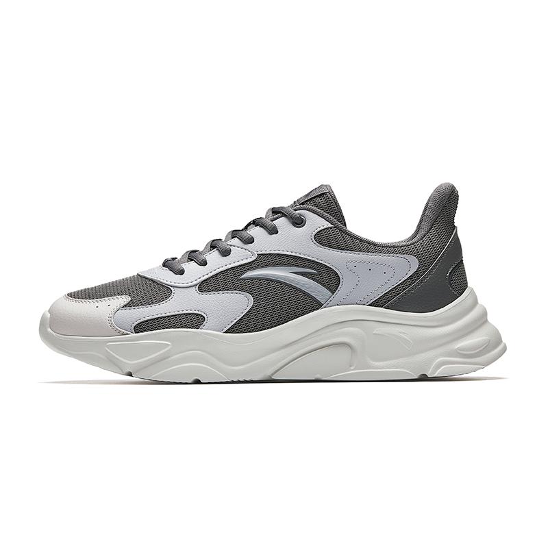 Anta Little Millennium Fabric Synthetic Leather Rubber 2026 Mens Summer Thick Sole Shoes Low Top Casual Shoes Men sneaker Mud-Lime 912638811-4 39