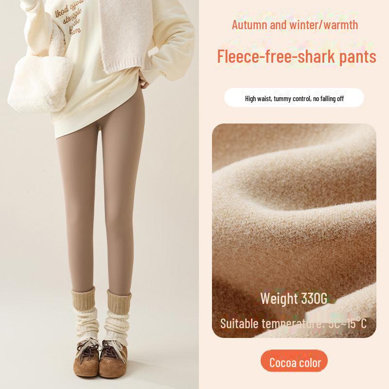 Plüsch-Leggings für Damen: 2024 Verdickte Lammfell-Baumwollhose für Herbst und Winter.