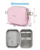 BAGSMART SLR Camera Bag, Compact, Waterproof Nylon Shoulder Case for Camera Storage, Stylish Everyday Bag, Pink