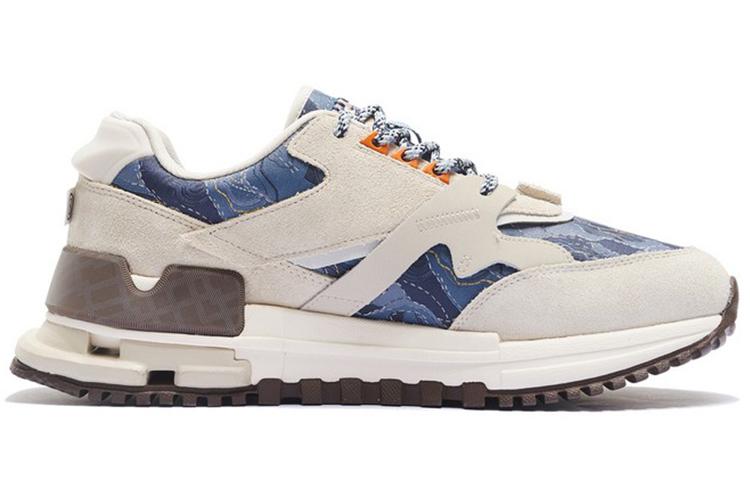 Li Ning Ingenuity Textile, Synthetic Leather Cushioning Slip Resistant Abrasion Resistant Low Top Casual Shoes Men's AZGS077-3