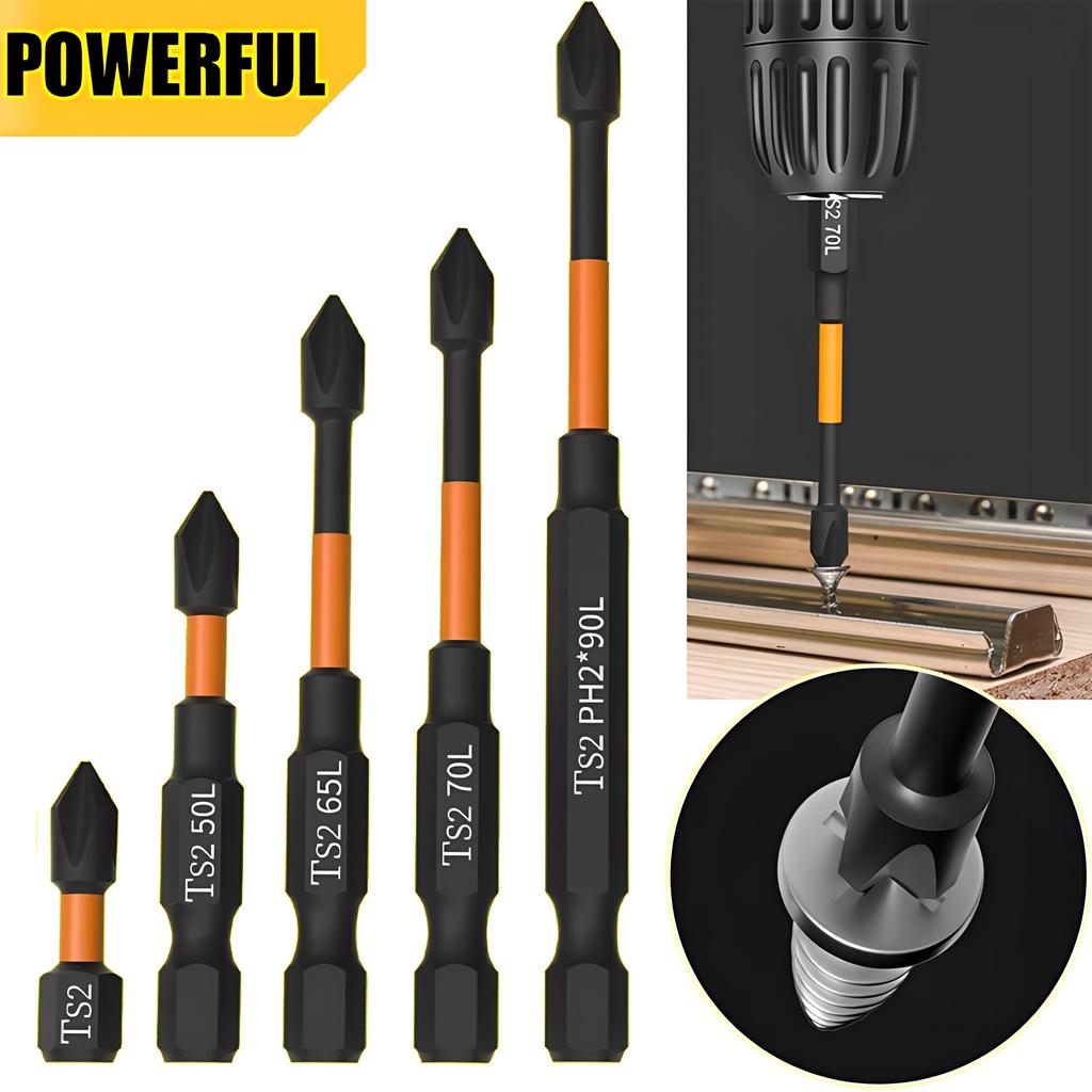 6 buc. Cap de șurubelniță magnetică în cruce 25/50/65/70/90/150mm Biți anti-rugină 1/4 inch Bit hexagonal pentru șurubelniță electrică