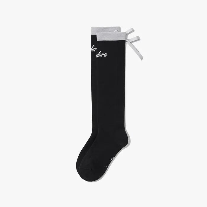 Ribbon Knee Socks BLACK