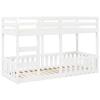 VidaXL Lit superposé Blanc 75x190 cm Bois de pin massif, cadre de lit superposé bas, meubles de chambre à coucher, cadre de 3308596