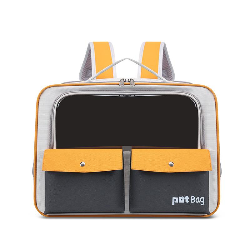 Foldable Cat Carriers Breathable Pet Backpack for Small Dogs Portable Kitten Rucksack for Outdoor Lightweight Pet Suitcase