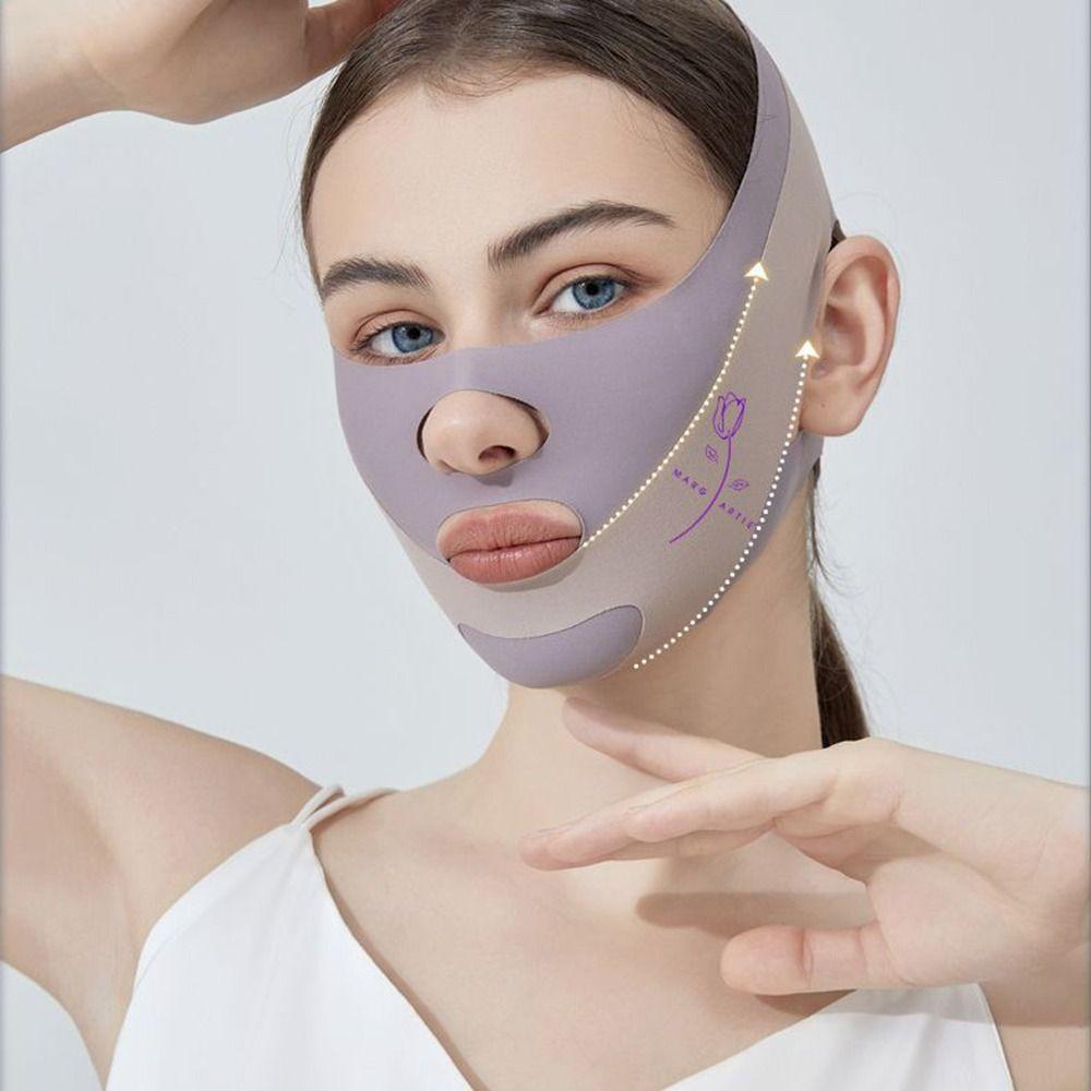 Adjustable Face Lifting Tightening Belt V Shaped Chin Up Mask V Line Shaping Mask  for Woman