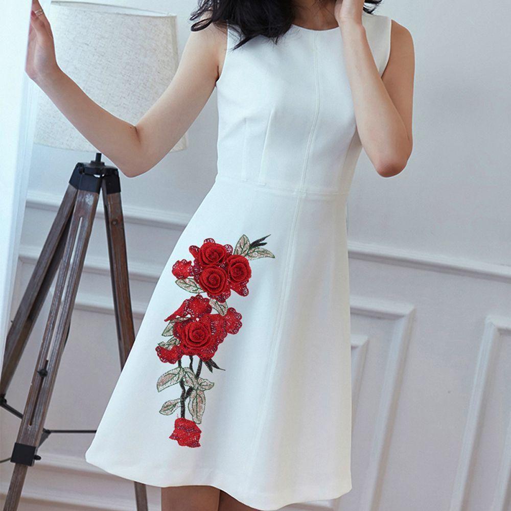 Jacket DIY Embroidered Patch Applique Jeans Decor 3D Flower