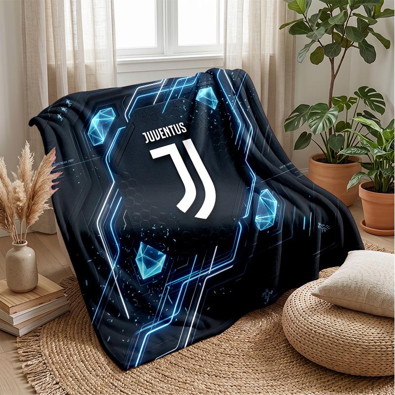 Juventus FC Theme blanket Soft Flannel Blanket Plush Throw Blanket Cozy Sofa Bed Blanket for Home Decor