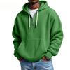 Men's Casual Solid Color Zipper Long Sleeve Hooded Sweatshirt, Everyday Zipper Casual Long Sleeve T-Shirt