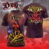 Heavy Metal Rock Band Dio Pattern 3D Printed T-shirt Men's Fashion Harajuku Short Sleeved Top Street Trend Hip-hop Dio Funnny Clothing