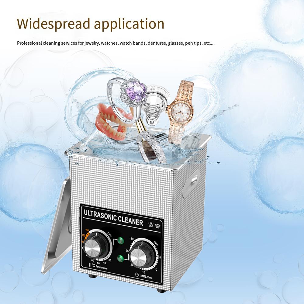 Ultrasonic Cleaner Bath 2L 60W/120W with Stainless Basket Heater Timer Digital Display Diswasher Ultrasound Home Appliances