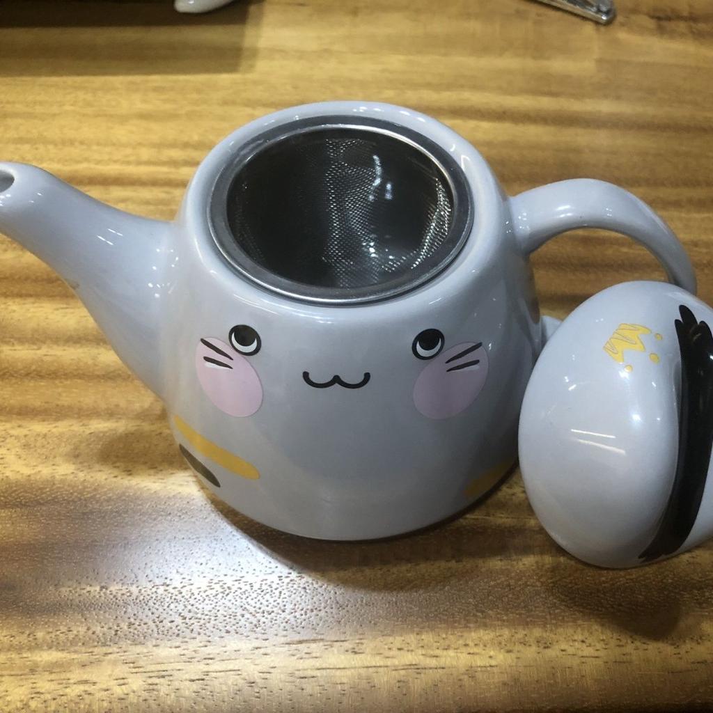 400ml Fat Cat Keramický hrnec Matka a dítě Kávový čajový set Konvice Japonská kreslená konvice na čaj 1 hrnec 1 šálek