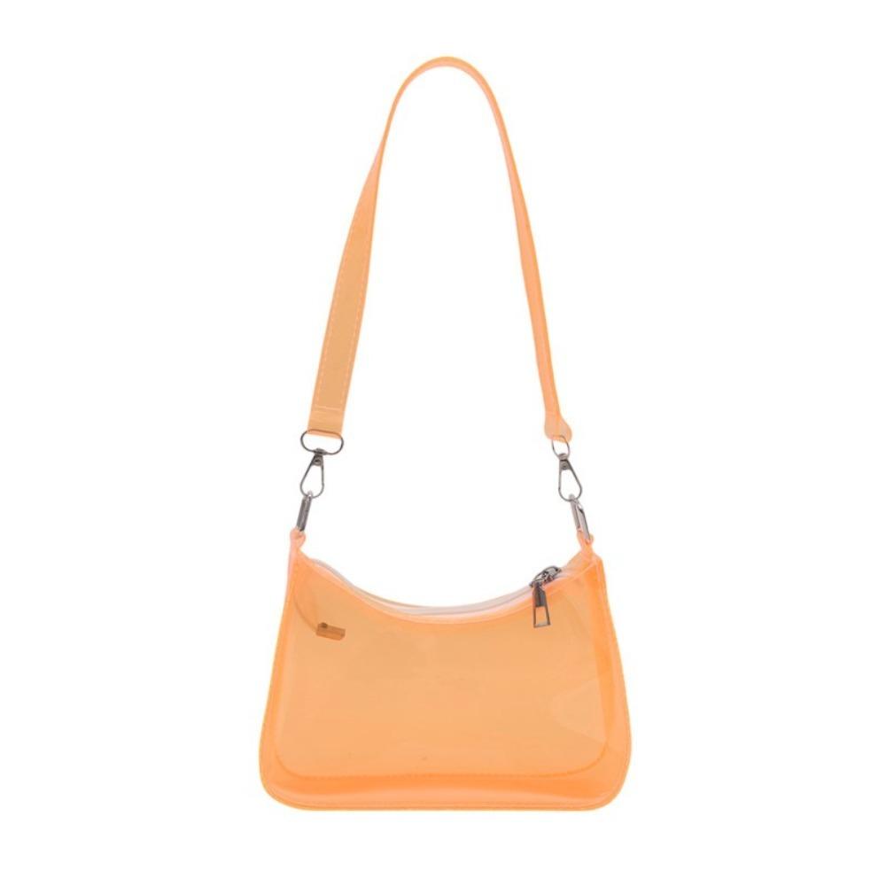 Jelly Color Crossbody Bag Clear Handbag PVC Transparent Shoulder Bag Water-Sprinkling Festival