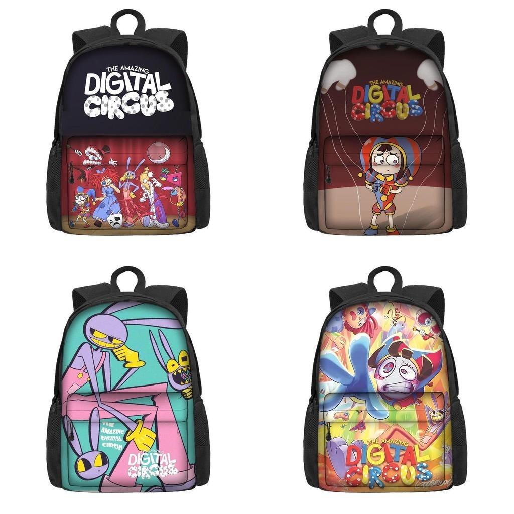 Mochila Escolar O Incrível Circo Digital Para Meninos E Meninas Respirável E Durável 3º-4º Ano Estilo Moderno E Descolado Material Poliéster
