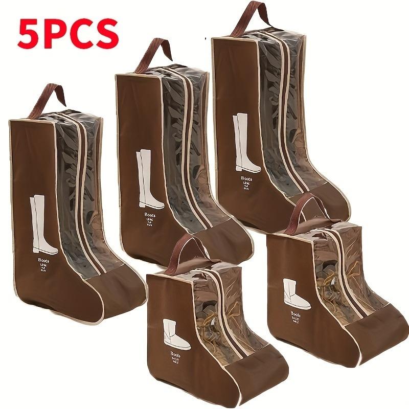 

5-Pack Non-Woven Shoe Storage Bags Commercial Shoe Protector Bags Short and Long Boots Organizer Bag Travel/Home Use Hangable