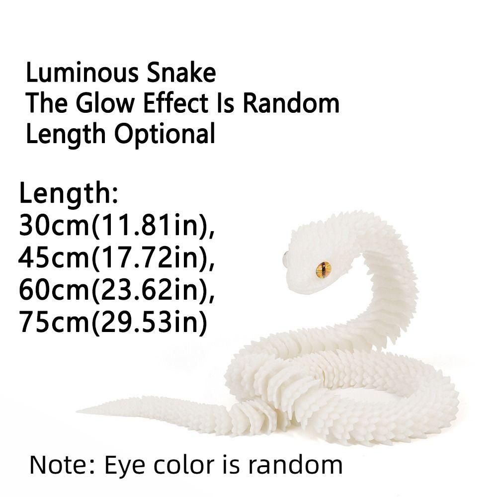 Creative Animal Simulation Model Rotatable 3D Printing Model 3D Printed Snake  Home Decor