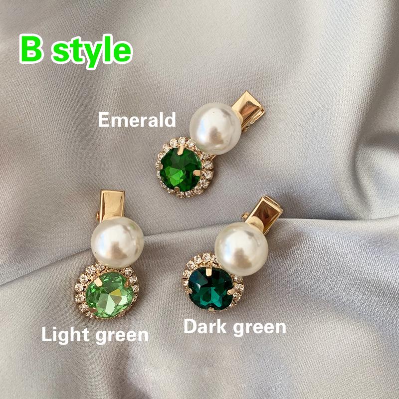 Fashion Pink Pearl Hair Clips Girl Rhinestone Hairpins Women Hairgrips Barrette Fashion Pink Pearl Hair Clips Girl Rhinestone Hairpins Women Hairgrips Barrette