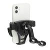 Innovative Offset Base Motorcycle Phone Mount with 360 Rotation Metal Plastic Phone Support for Stable Navigation View