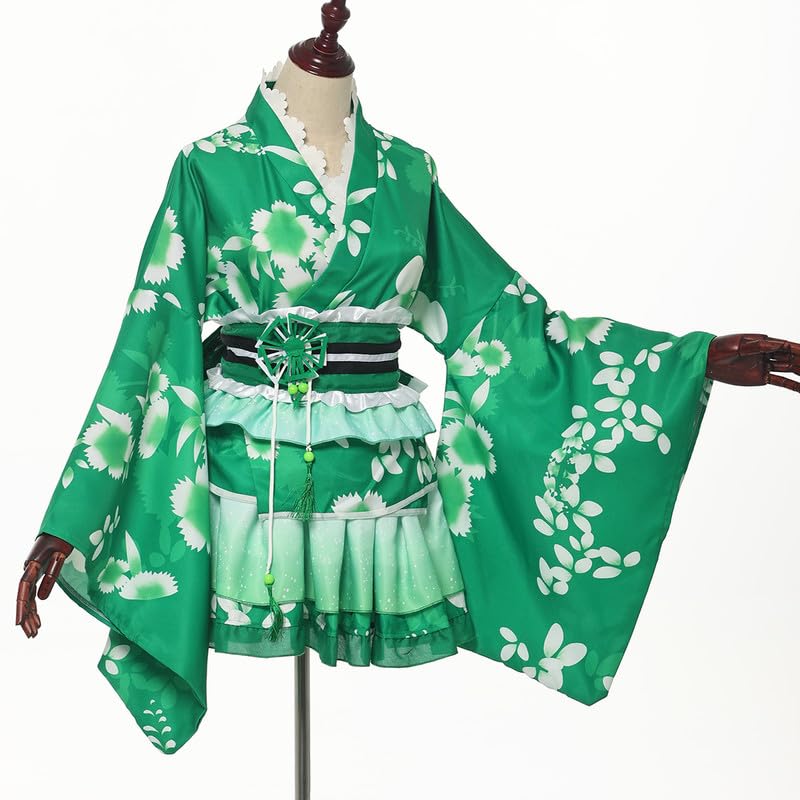 Japanese Mini Kimono Courtesan Summer Fireworks Japanese Clothes Cosplay Costume [BLESSUME] Clothes, Cosplay, Yukata, Top, Short, Cute, Haori, Dress,