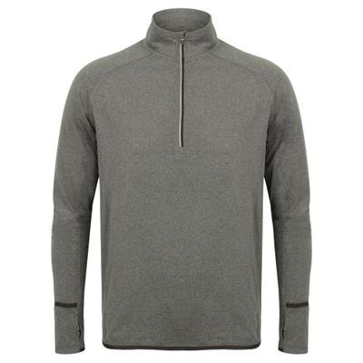 Mens Long Sleeve Zip Neck Performance Top