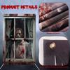 2Pcs Halloween Ghost Curtain Scary Blood Ghost Skull Window Cover Halloween Window Poster Decorations for Outdoor Party Decor