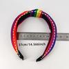 Colorful Rainbow Striped Hair Hoop Elegant Pride Day Rainbow Striped Headband Durable Soft Festive Party Hair Accessories