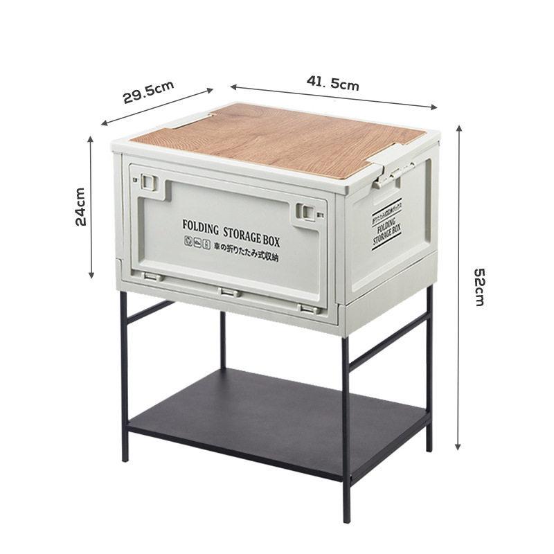 Black Outdoor Camping & Storage Folding Box - Industrial Style for Car Trunk