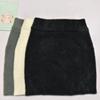 Kurzer Strickrock aus Nerzimitat mit hoher Taille und Elastizität im Herbst und Winter, schlankmachender und schlankmachender Basis-Taschenrock, Halbkörperrock