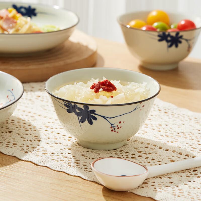 Gonghe Jingpin 8-Piece Retro Floral Dinnerware Set