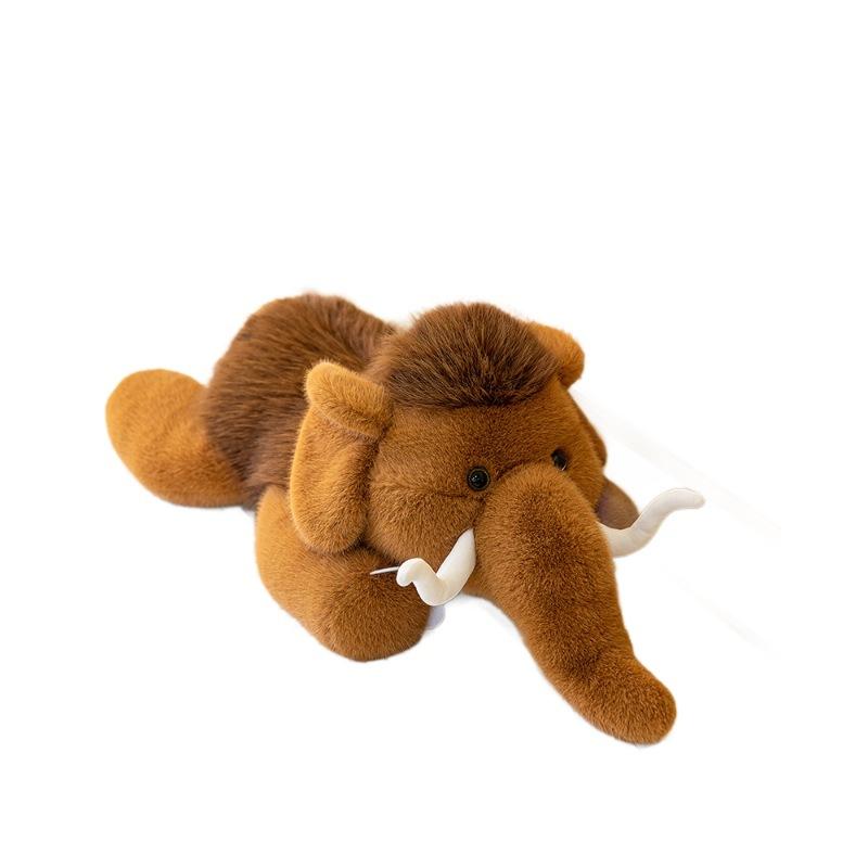 Simulation Mammoth Plush Toy Cute Lying Posture Baby Elephant Table with Doll Doll Machine Exchange