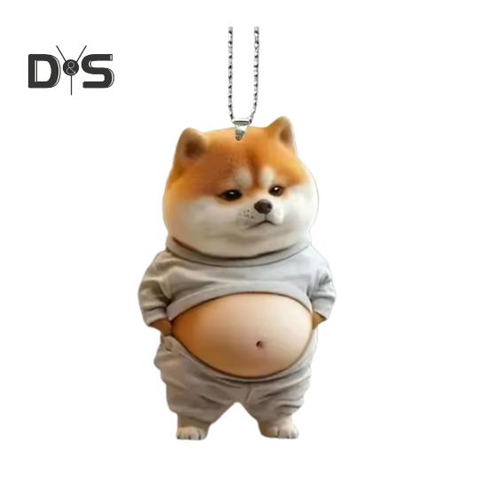 

Автомобильная подвеска Fat Belly Cat Car Подвеска Украшение Легкий акриловый подвесной декор Автомобильное зеркало Окна Сумки Подвеска 8 cm