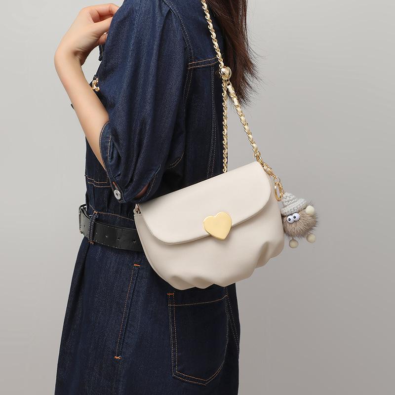 New Autumn and Winter Cloud Bag Women's Crossbody Bag Versatile Shoulder Bag Genuine Leather Chain Bag