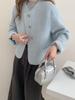 2025 Women's Elegant Korean Double-Sided Cashmere Coat, Round Neck Woolen Jacket, Versatile Short Design
