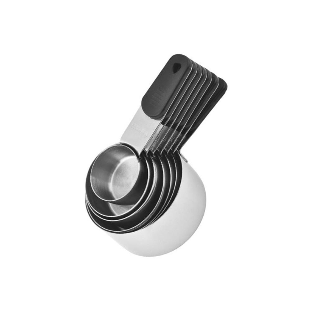 7 Piece/Set with Scale Stainless Steel Measuring Spoon Magnetic Handle Teaspoon Coffee Scoop  Grain
