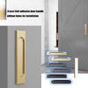 4pcs Auto Adhesive Sliding Door Handle Modern Aluminum Alloy Sliding Door Pulls for Cabinets Furniture
