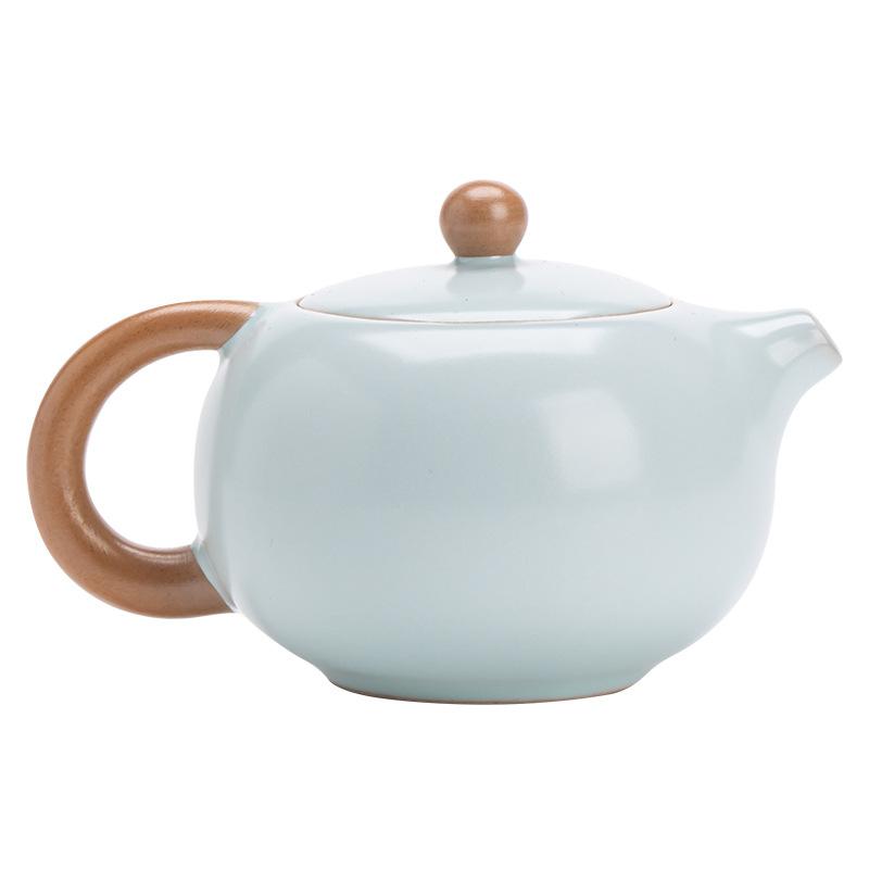 

Ru kiln Tianqing Xishi pot Kung Fu tea set Ceramic small teapot to make tea and drink tea Household tea kettle Single pot tea maker
