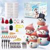 With Carrot Noses Clay DIY Snowman Kit Hands-on Ability Mini Snowman Craft Kit  Christmas
