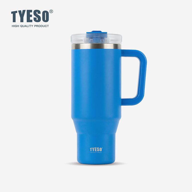 Taishuo Große Kapazität 304 Edelstahl Isolierter Kaffeebecher mit Strohhalm und Autohalterung