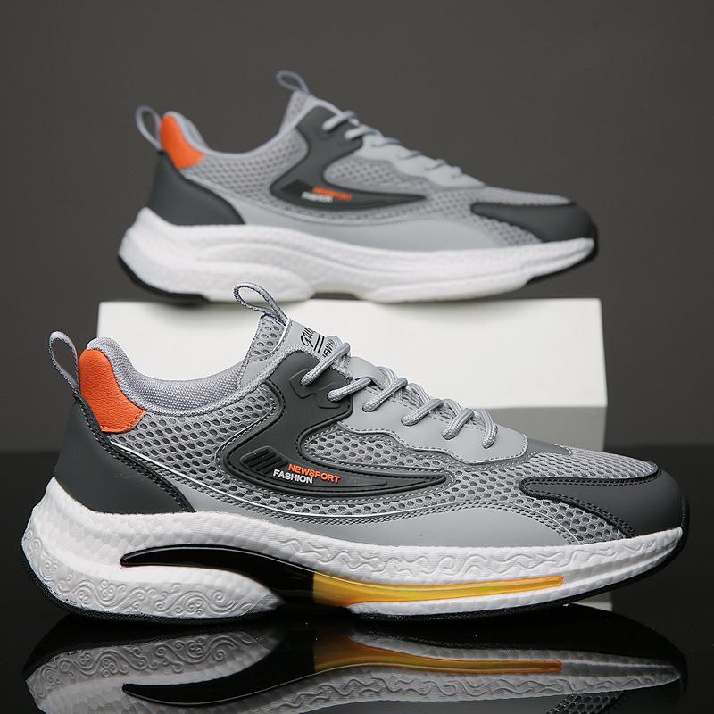 Men's Shoes Sports Shoes 2025 New Summer Mesh Breathable Soft Sole Cushioning Fashion Non-slip Wear-resistant Lightweight Casual Shoes