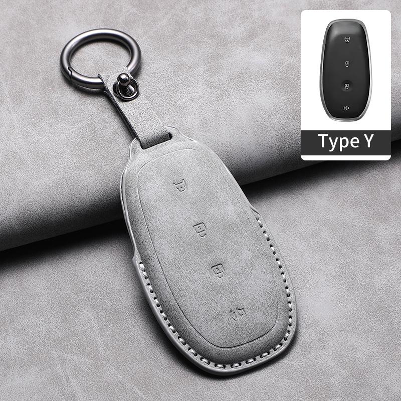

Leather Car Key Case Cover For Buick Excelle L7 2025 Anti-Scratc Car Key Fob Shell Holder Protection Decorative Accessories