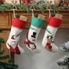 Festive Burlap Christmas Stocking Gift Bag & Ornament