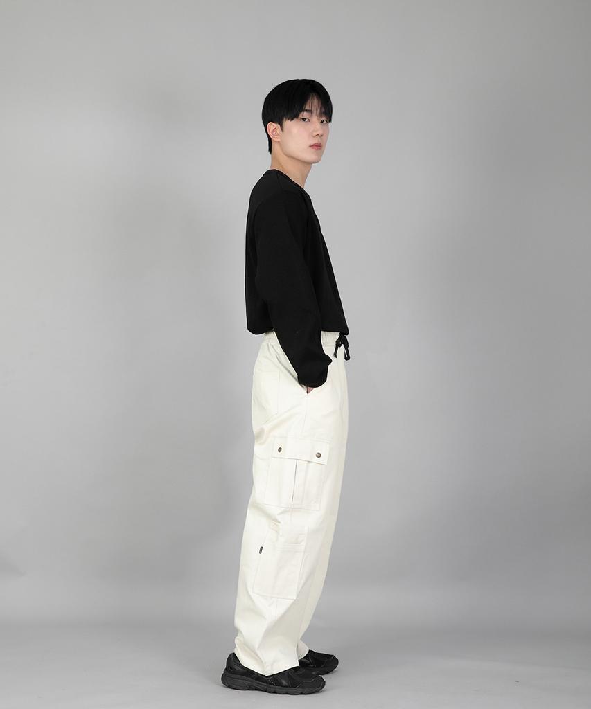 Seinteukeulu Double Cargo String Jogger Pants Dcj-338 Cream
