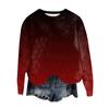 Women's Fashion Round Neck Pullover Top Long Sleeve Tee Printed Sweatshirt