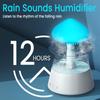 7-Color Rain Cloud Humidifier with Aromatherapy Function Essential Oil Compatible Rechargeable Auto Shut-Off Remote Control