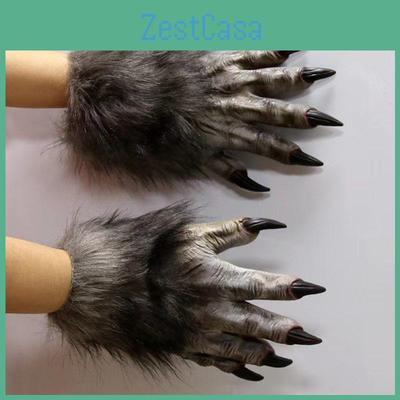 Einzigartige und amüsante Latex-Werwolf-Klauenhandschuhe für Halloween-Kostümpartys und Theaterstücke