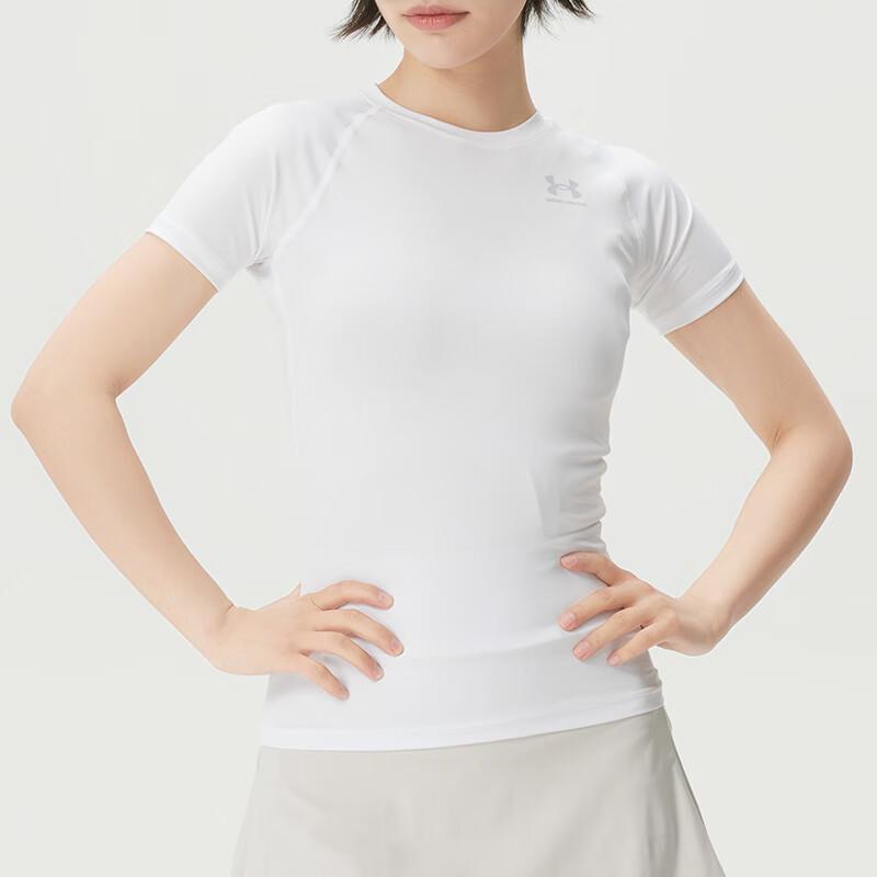 Under Armour Breathable Quick-Dry Training Yoga T-Shirt Women tops 1365460-101