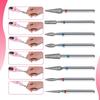 10Pcs Diamond Milling Cutter For Manicure Electric Nail Drill Bits Accessory Pedicure Machine Nail File Gel Remover Tool