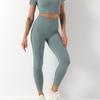 High Waist Women Yoga Pants Stretchy Seamless Leggings Gym Fitness Exercise Sports Clothes Solid