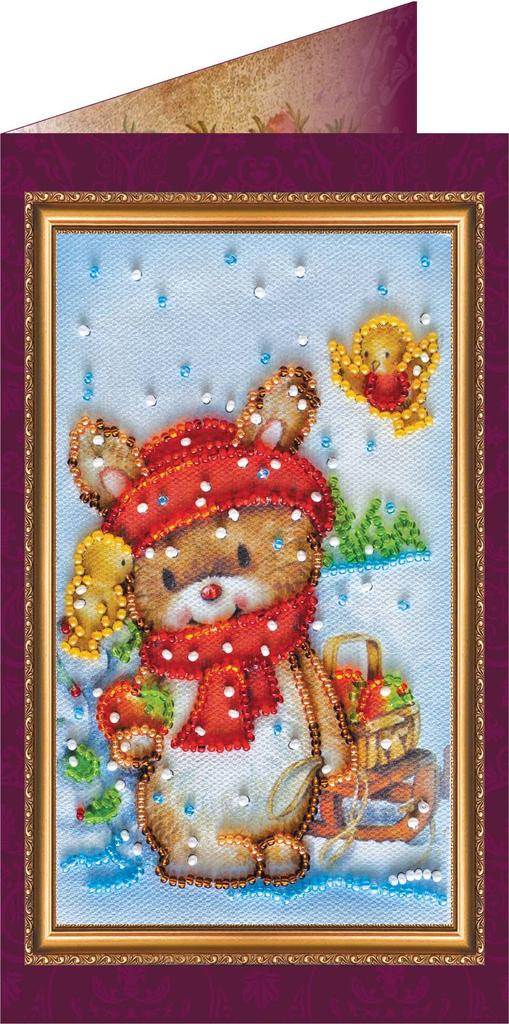 Bead Embroidery Kit Abris Art Postcard Holidays 140x84mm