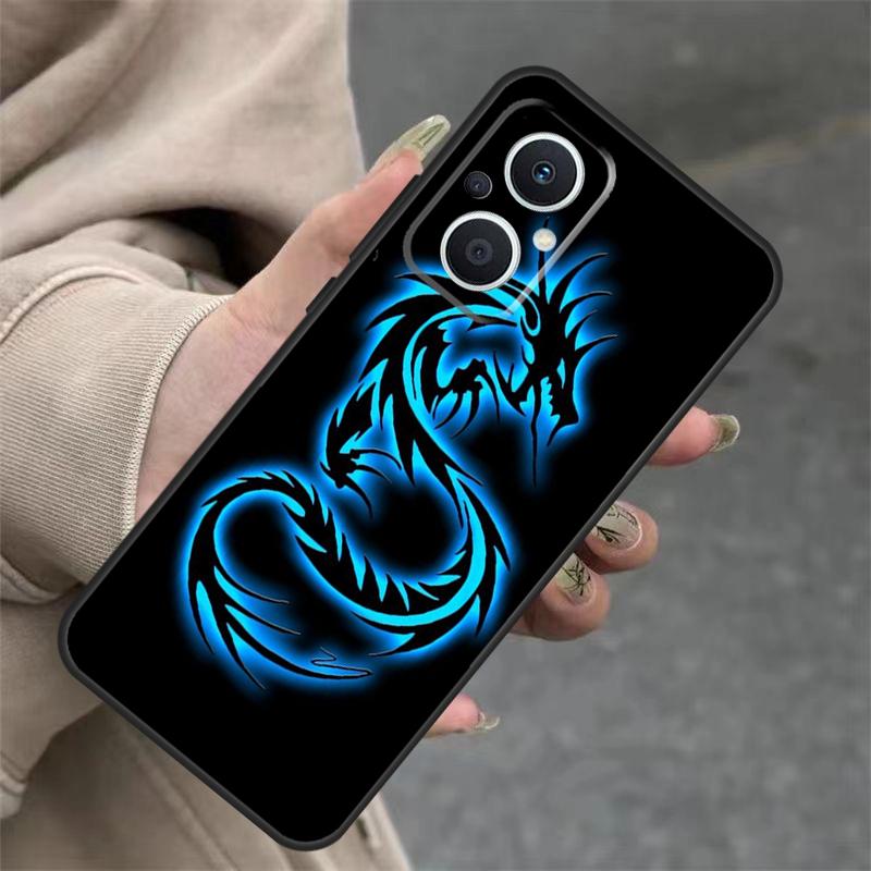 Ancient Japanese Dragon Case For OPPO Reno 14F 13F 12F 11F 10 12 13 14 Pro 7 8 Lite OPPO Find X5 X6 X8 X9 Pro Cover